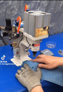 máy nén khí dập nhiệt bao thẻ